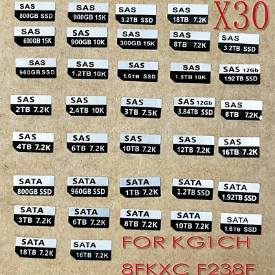 30PCS 8FKXC KG1CH Tray Caddy Adhesive Stickers Labels FOR DELL G13 HDD Stickers • $7.99