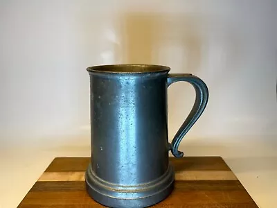 Vintage English Pewter Tankard Glass Bottom Mug Beer Stein Made In England • $0.99