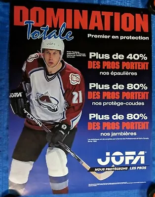 NHL VINTAGE 1996 JOFA PETER FORSBERG ADVERTISING POSTER 29X22 In. • $19.99