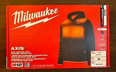 Milwaukee 205B-21XLNEW - M12 12V Heated AXIS CP3.0 Black Hooded Jacket Kit - XL • $110