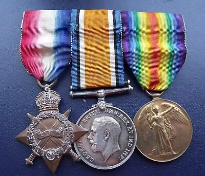 1914-15 Trio Of Medals Swing Mounted On Original Ribbons FREE UK P&P • £87