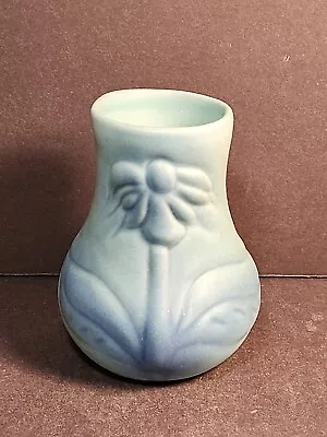 Van Briggle Ming Turquoise Vase Flower Design • $69.99