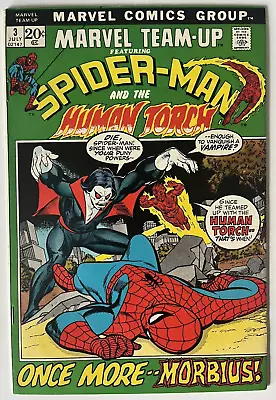 Marvel Team-Up #3 (1972) VF+ Gil Kane KEY 3rd App Morbius Spider-Man Human Torch • $75