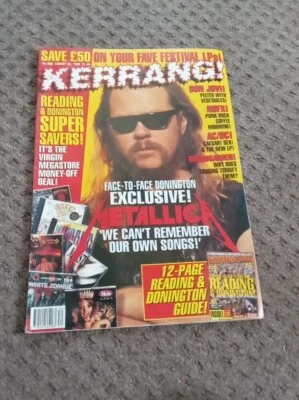 £9.99 • Buy Kerrang Magazine No 560 August 26 1995 Metallica  Acdc Rare With Posters 