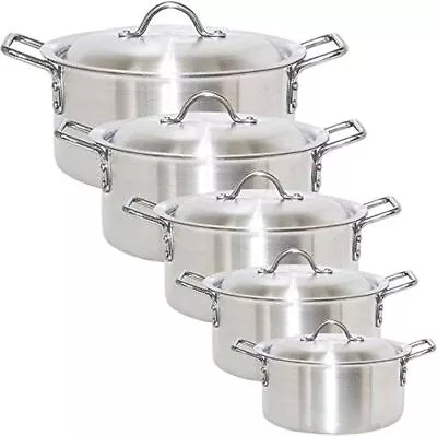 £18.88 • Buy Cookware Deep Stock Soup Pot Saucepan Cooking Pan Stew Catering Aluminium