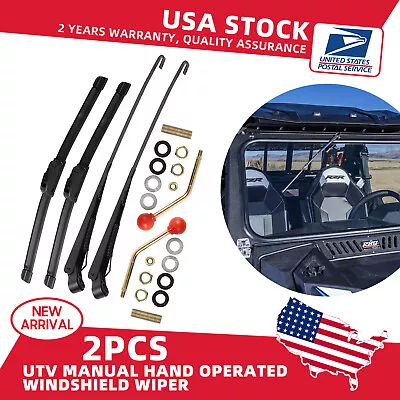 2X UTV Manual Hand Operated Windshield Wiper For Can Am Commander / Marverick X3 • $19.79