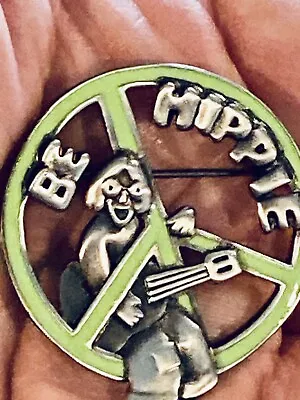 I Am Edgar Berebi  Rare Be Hippie Pin Made In 1992 Signed New Vintage • $25.68