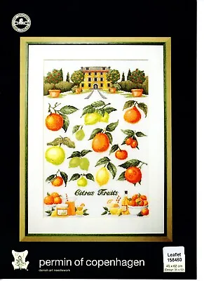 Permin Of Copenhagen CITRUS FRUITS Danish Art Needlework  • $12