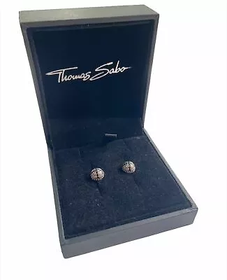 Thomas Sabo Silver Black Cross Earrings  • $70