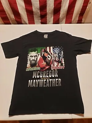 Floyd Mayweather Vs Conor McGregor T Shirt Men's Medium THE MONEY FIGHT  • $12.99