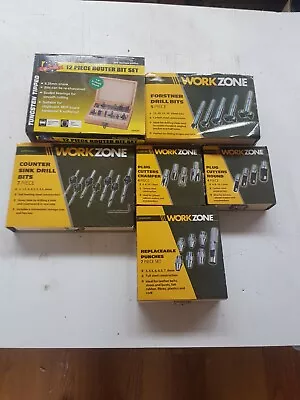 Workzone Router Counter Sink Drill Bit Sets 6 Kits Tools  • $125