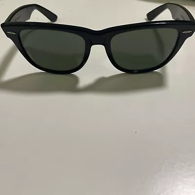 Vintage Bausch & Lomb Black Wayfarer RAY-BANS  Made In USA W/ Case • $75