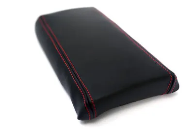 For 90-97 Mazda Miata Faux Leather Armrest Center Console Cover Blk W Red Stitch • $26.99