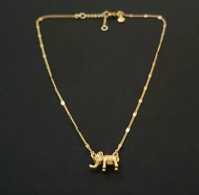 J Crew Brass Elephant Drop Pendant Necklace • $15