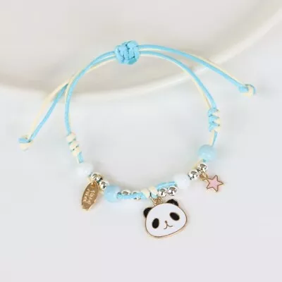 Children's Adjustable Panda Wish Bracelet / Friendship Bracelet - Blue • £5.99