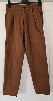 MEN'S ZARA CHINOS EUR 36 Waist Straight Leg Dark Tan Excellent Condition  • £4