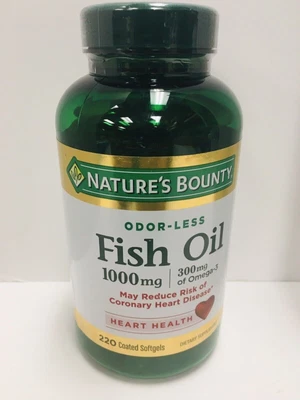 $14.90 • Buy Nature’s Bounty Odor-less Fish Oil 1000mg 220 Softgels EXP 2/24+