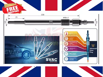 £16.99 • Buy 4x HEATER GLOW PLUGS FOR CHRYSLER JEEP CHEROKEE 2.5 2.8 CRD 2001-2008