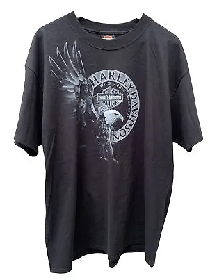 Harley Davidson XL Screaming Eagle Black Double Sided Myrtle Beach SC Tee Shirt • $14.99