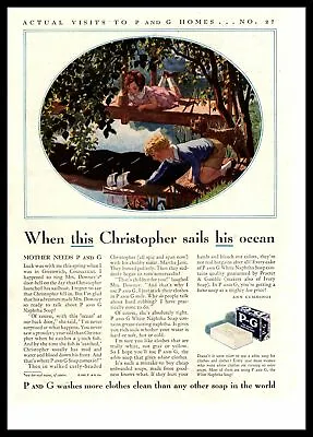 1932 P And G  The White Naphtha Soap  Procter & Gamble Boy's Toy Boat Print Ad • $9.95