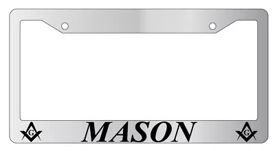 Mason W/Logos Chrome METAL License Plate Frame • $13.99