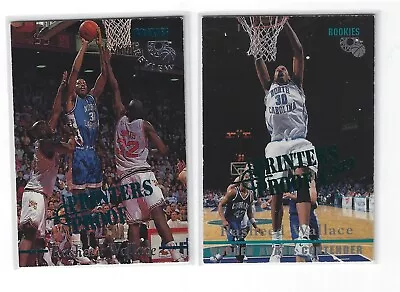 Rasheed Wallace Unc North Carolina Tar Heels 1995 Printer's Proof 2 Card Lot Acc • $5.99