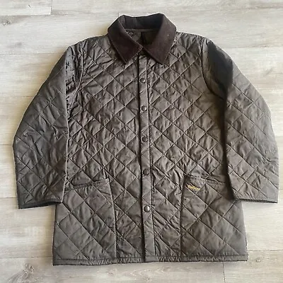 Barbour Liddesdale Classic Quilted Jacket Mens Size Medium Brown (Loose Thread) • $69.95