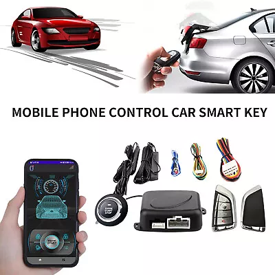 SUV Keyless Entry Engine Start Alarm System Kit Push Button Remote Control Stop • $45.99