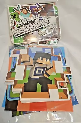 Minecraft Birthday Party Items - Backdrop Banners Cake/Cupcake Toppers More • $11.99