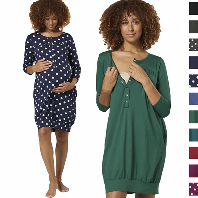 £19 • Buy HAPPY MAMA Women's Maternity Nursing Labour Hospital Gown Print Nightshirt 1078