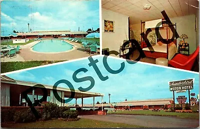 MARIETTA GA Thunderbird Motor Hotel C.E. Black Magic Fingers  Postcard Jj174 • $8