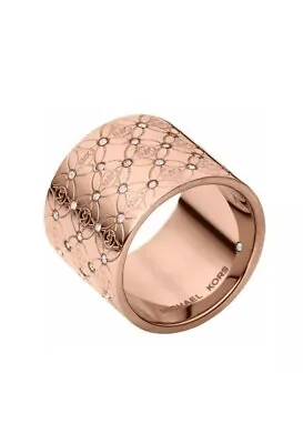 Michael Kors Rose Gold Tone Heritage Monogram Ring • $62.25