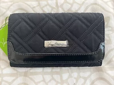 Vera Bradley ~ Sleek & Chic Wallet ~ Microfiber ~ Classic Black ~ NWT • $39