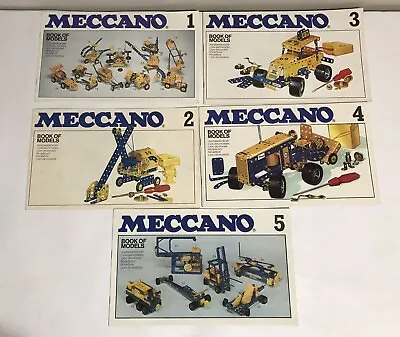 £32.37 • Buy Lot Of 5 Vintage 1978 Meccano Book Of Models 1 Through 5  Erector Set