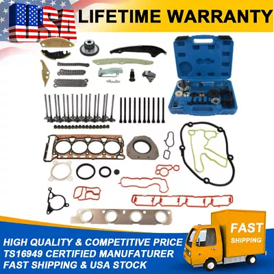 NEW Head Gasket Set Timing Chain Tool Kit For Audi VW Valves TSI TFSI 2.0T 2008+ • $197.21