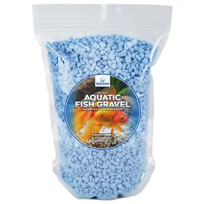 £9.99 • Buy Sakana Blue Fluorescent Fish Gravel - Tropical Decorative Pond Tank Fish Stones