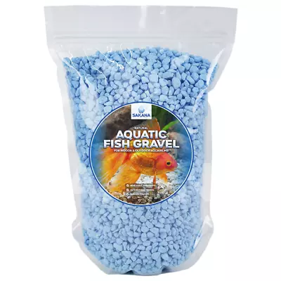 £6.99 • Buy Sakana Blue Fluorescent Fish Gravel - Tropical Decorative Pond Tank Fish Stones