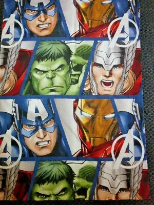 Marvel Avengers Fabric 76 Cm X 116 Cm - Upcycled/Recycled (4) • £3.50