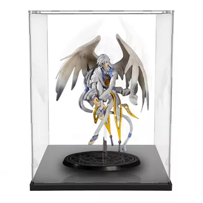 Clear Acrylic Display Box Case In Stand Dustproof Tray Model Glass 8x8x15.7 Inch • $19.38