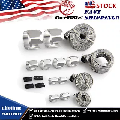 $29.69 • Buy Stainless Steel Braided Vacuum Fuel Radiator Oil Line Dress-up Hose Cover Sleeve