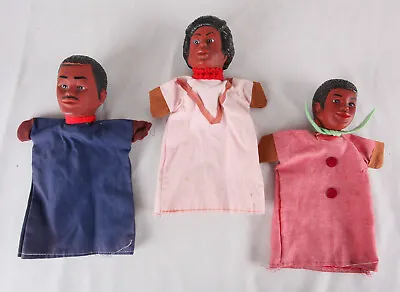 Learning Resources Multicultural African American Hand Puppets Family Of 3 • $19.95