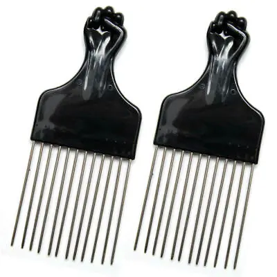 2 Per Pack Afro Pic Hair Steel Wide Comb Soul Brother • $10.93