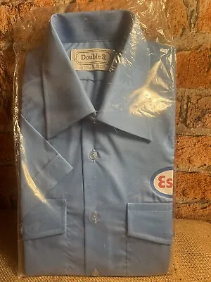 £24.99 • Buy Vintage Double 2 Esso Work Shirt Blue Short Sleeve NOS