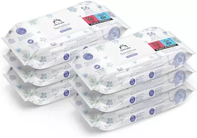 Mama Bear Sensitive Unscented Baby Wipes– Pack Of 6 (Total 336 Wipes) • £6.45