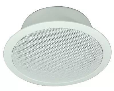 White 100v Line Round Flush Fit Ceiling Speaker P114H • £45