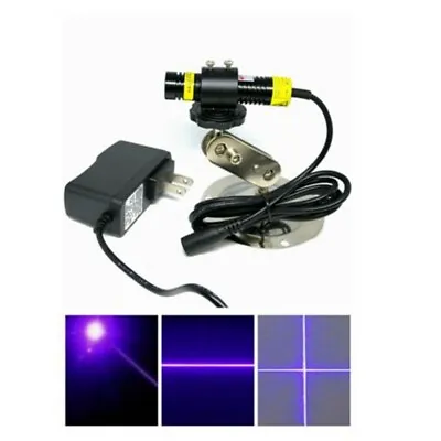 Focusable 405nm 100/200/300mw Blue Violet Laser Diode Module W Holder & Adapter • £27.64