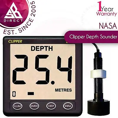 NASA Marine Clipper Depth Sounder System With Transducer & Cover│CLIP-DEPTH│20mA • £182.50