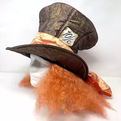 Disney Alice In Wonderland Hat Top Hat Wig Mad Hatter Adjustable • $24