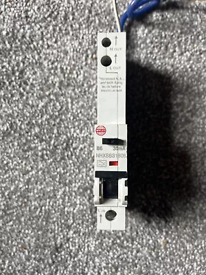 Wylex 6A RCBO Type B 30mA - NHXSBS1B06 • £7.50
