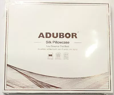 Adubor Mulberry Silk Pillowcase With Hidden Zipper DD7 Dark Grey 20in X 26in NWT • $15.99